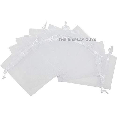 White Organza Drawstring Pouches