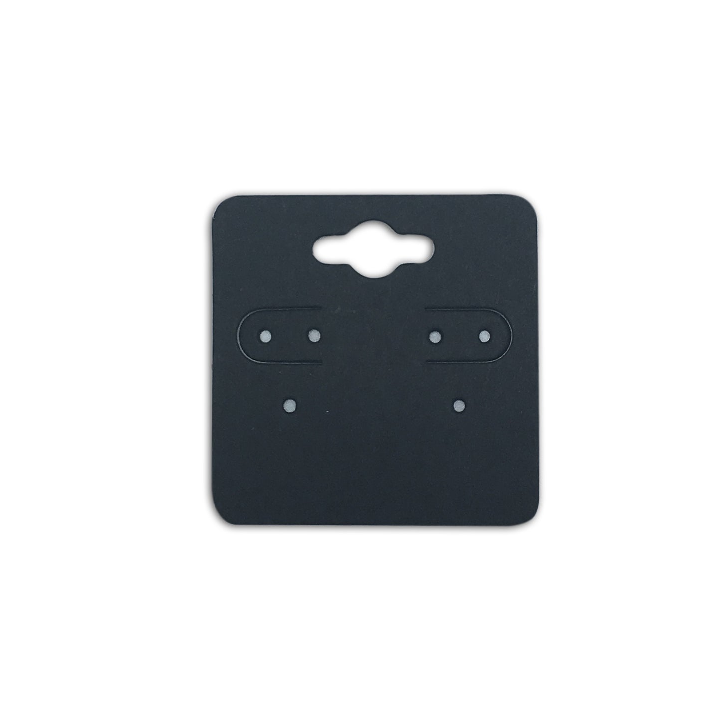 2X2" Matte Black Paper Earring Cards