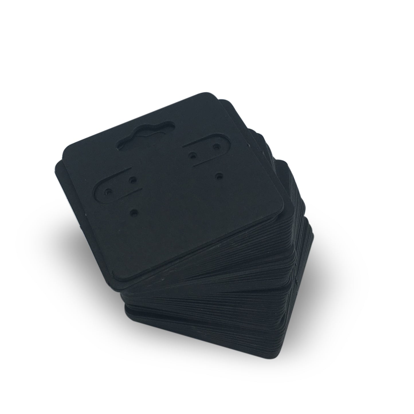 2X2" Matte Black Paper Earring Cards