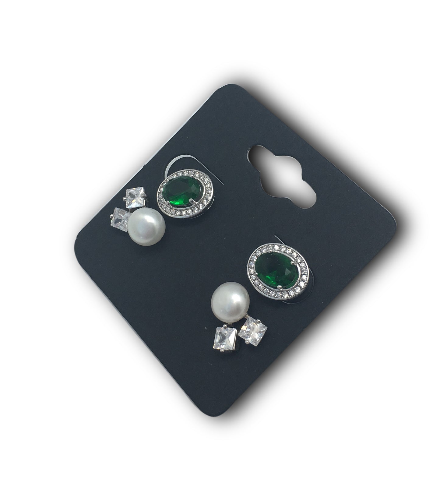 2X2" Matte Black Paper Earring Cards