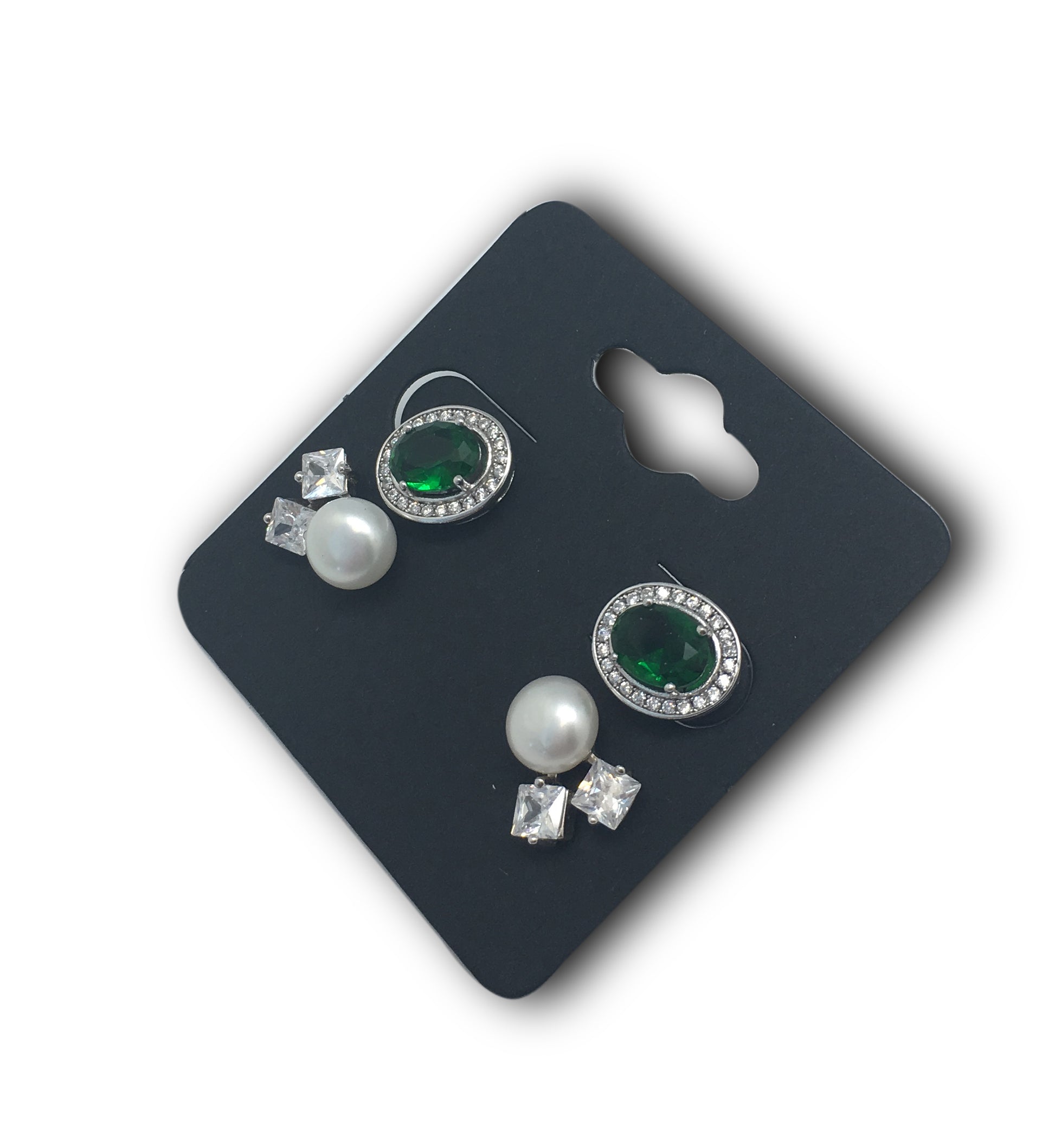 2X2" Matte Black Paper Earring Cards