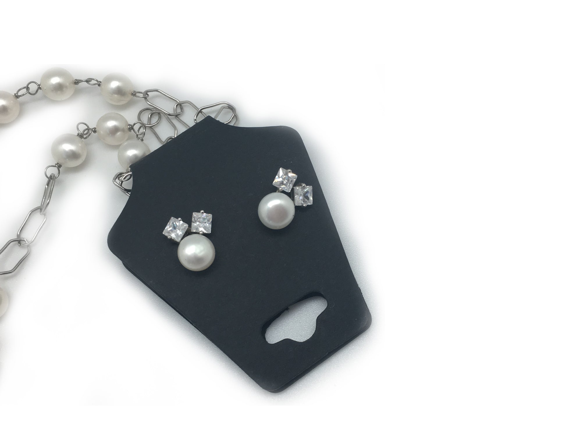 BLACK Paper Necklace Holder/Card