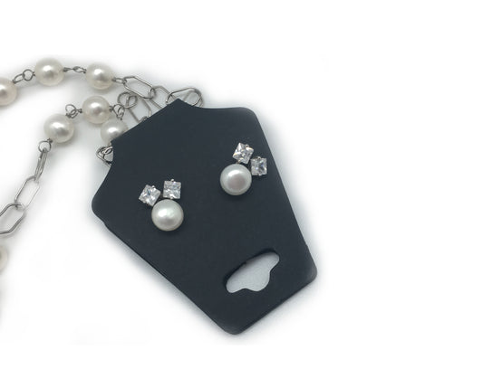 BLACK Paper Necklace Holder/Card