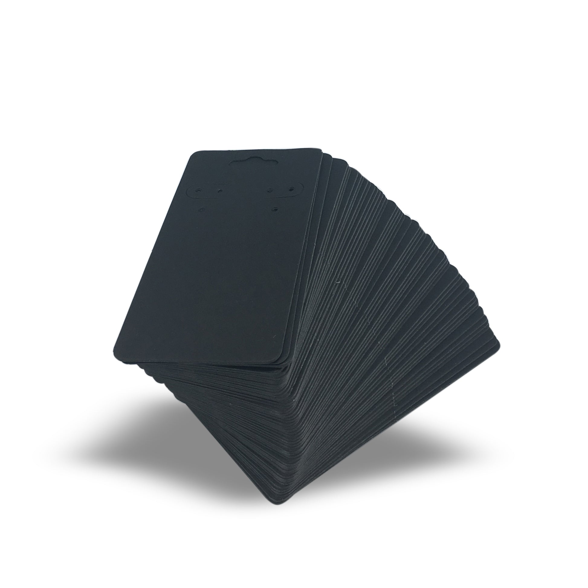 2X2" Matte Black Paper Earring Cards