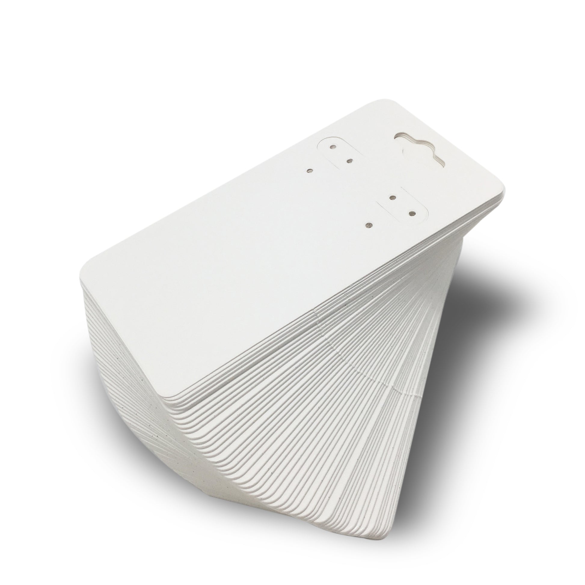 2X4" White Paper Earring Cards.
