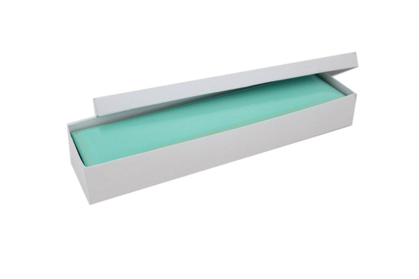 8 5/8"x2 1/8"x1"H Teal Green Leatherette Bracelet/Watch Box