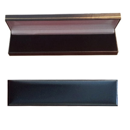 8 5/8"x2 1/8"x1"H Black Leatherette Bracelet/Watch Box