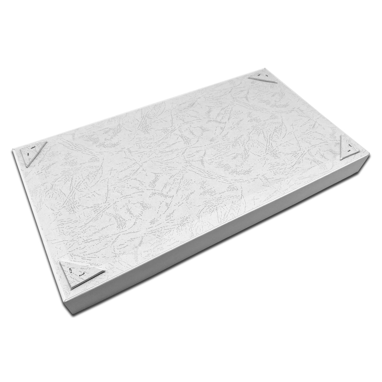 White Leatherette 10 Column Compartment Jewelry Display Tray