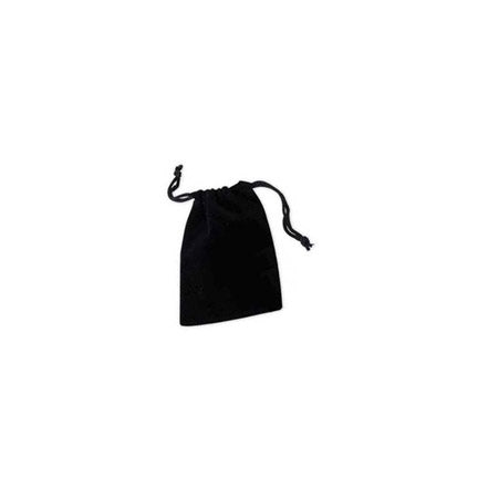 2" x 2"H Black Velvet Drawstring Pouch
