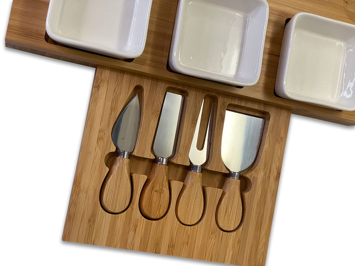 Wooden Utensil Set with a Holder (8 Piece)