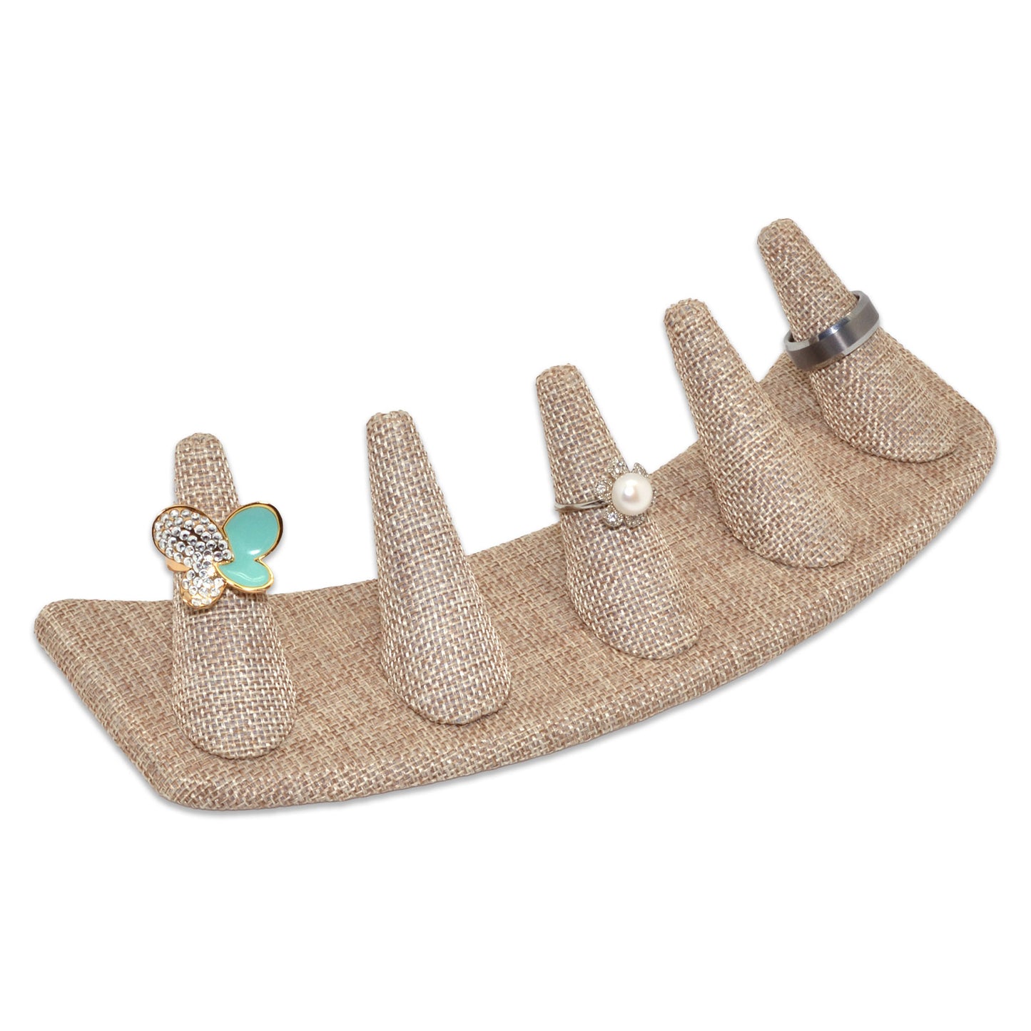 Linen Burlap Counter Top Ring Display