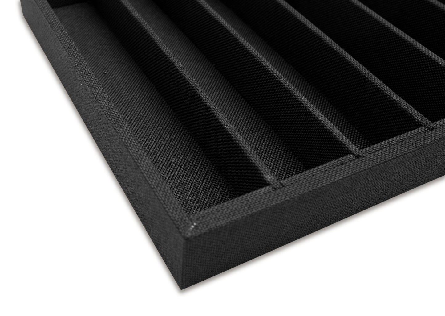Black Linen 10 Column Compartment Jewelry Display Tray