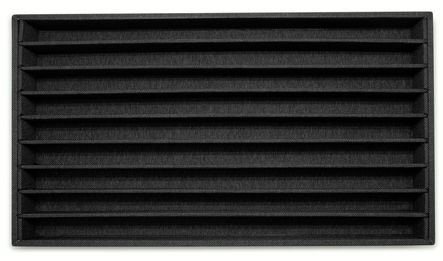 Black Linen 9 Row Compartment Jewelry Display Tray
