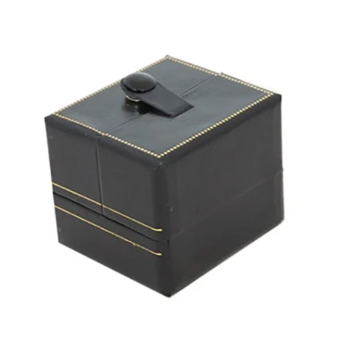 Black Two Door Deluxe Ring Leather with outer box