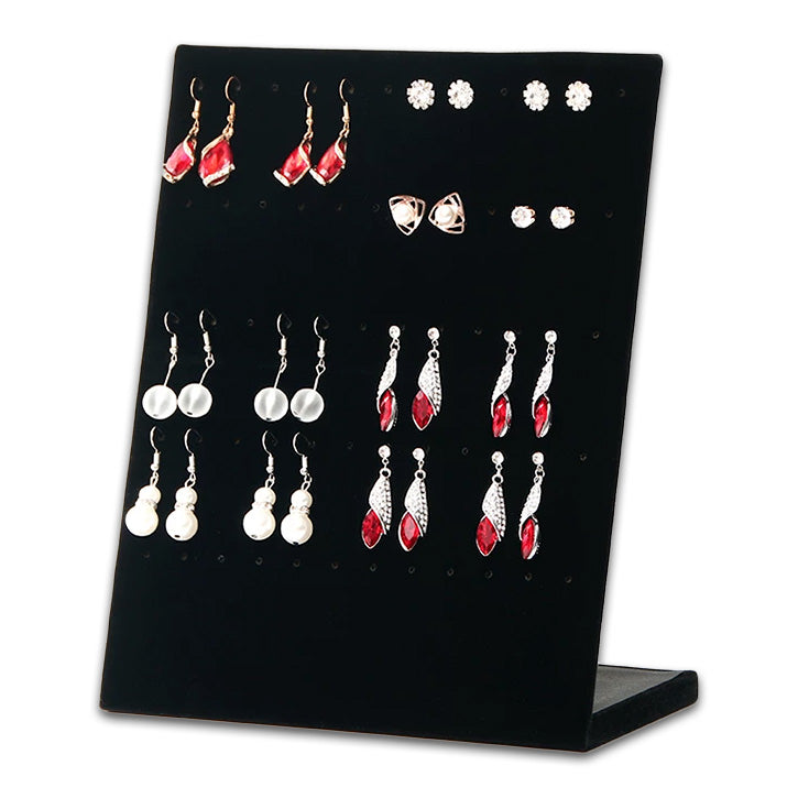 Black Velvet Earring Self-Standing Display