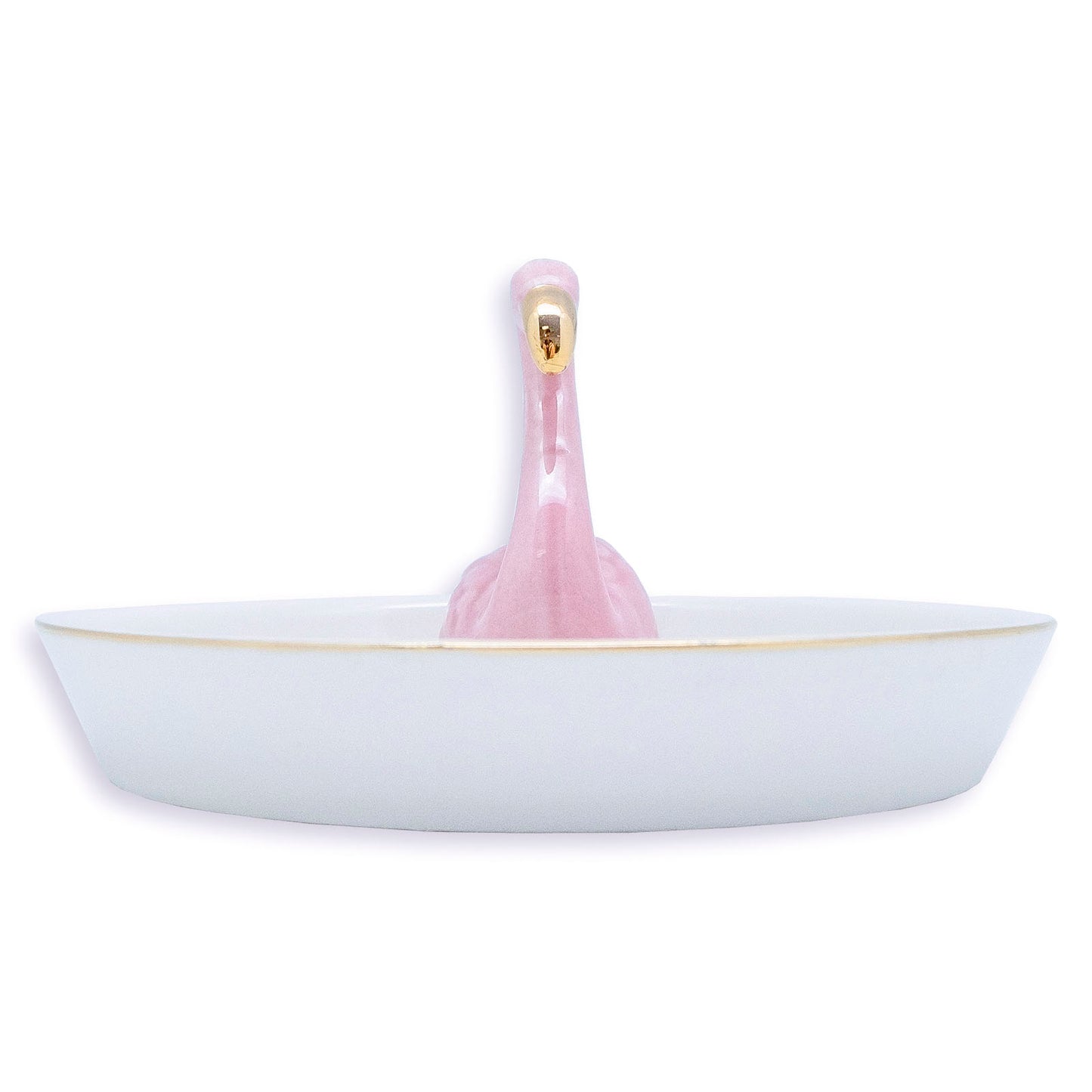 Ceramic Pink Flamingo Jewelry Dish