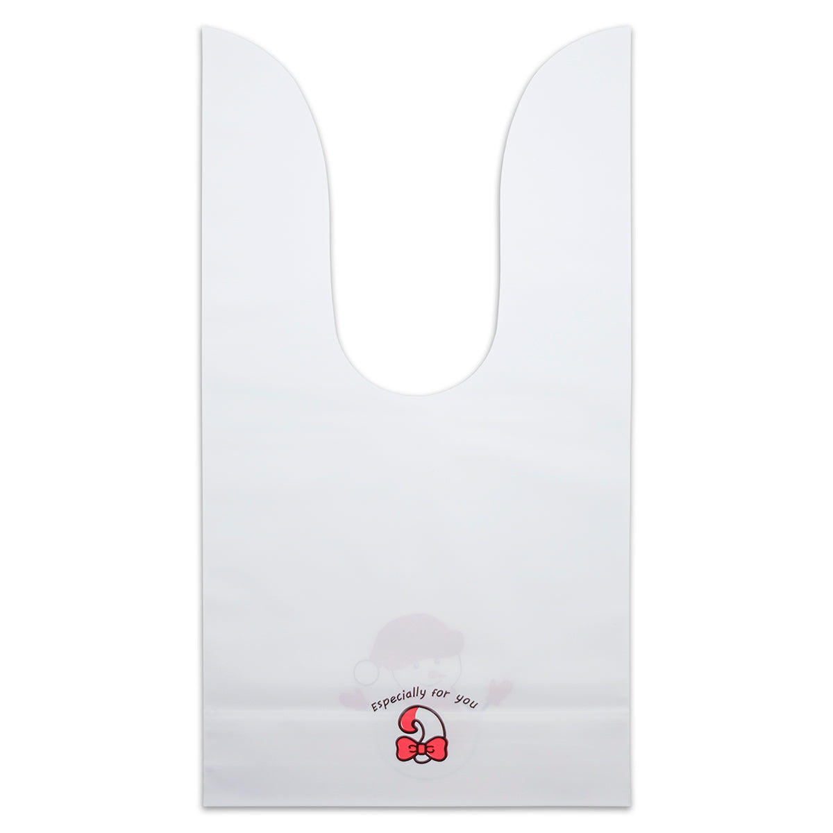 Christmas Snowman Flap-Tie White Plastic Gift Bags