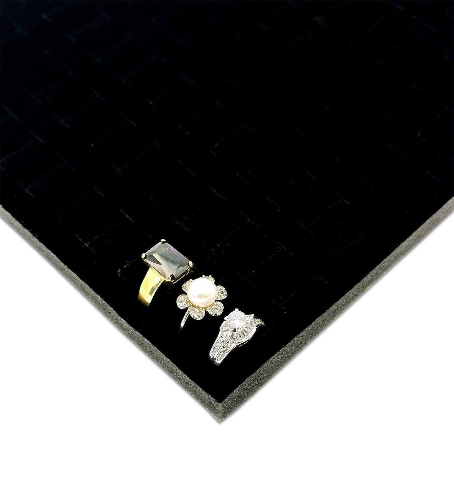 Deluxe Black Velvet Ring Foam For 144 Rings