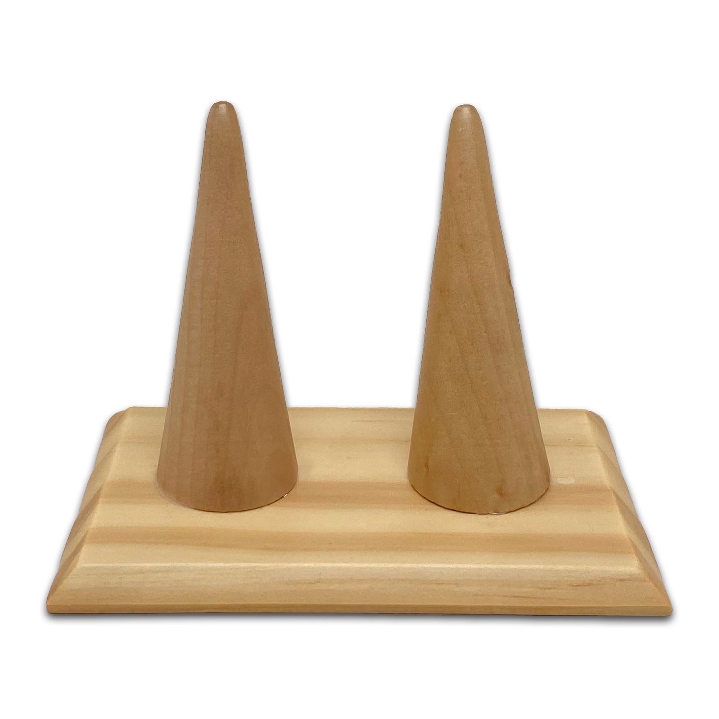 Double Finger Wood Ring Display