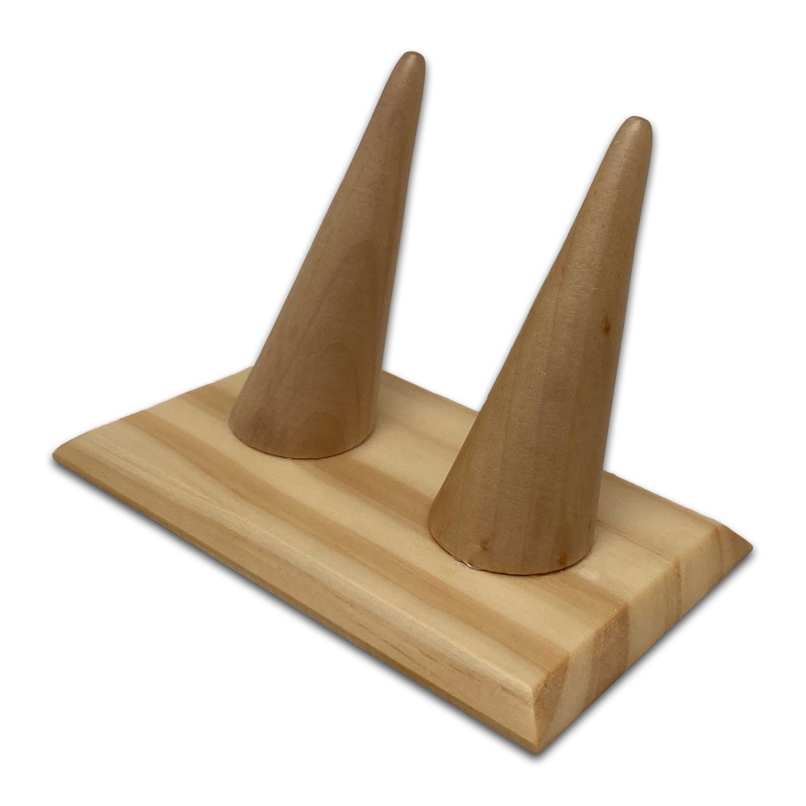 Double Finger Wood Ring Display
