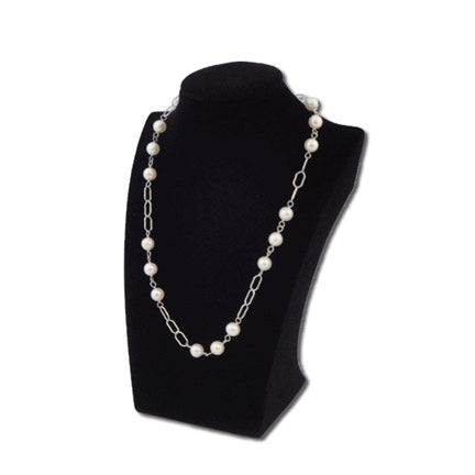 7"Wx11 3/4"H Black Velvet Necklace Bust