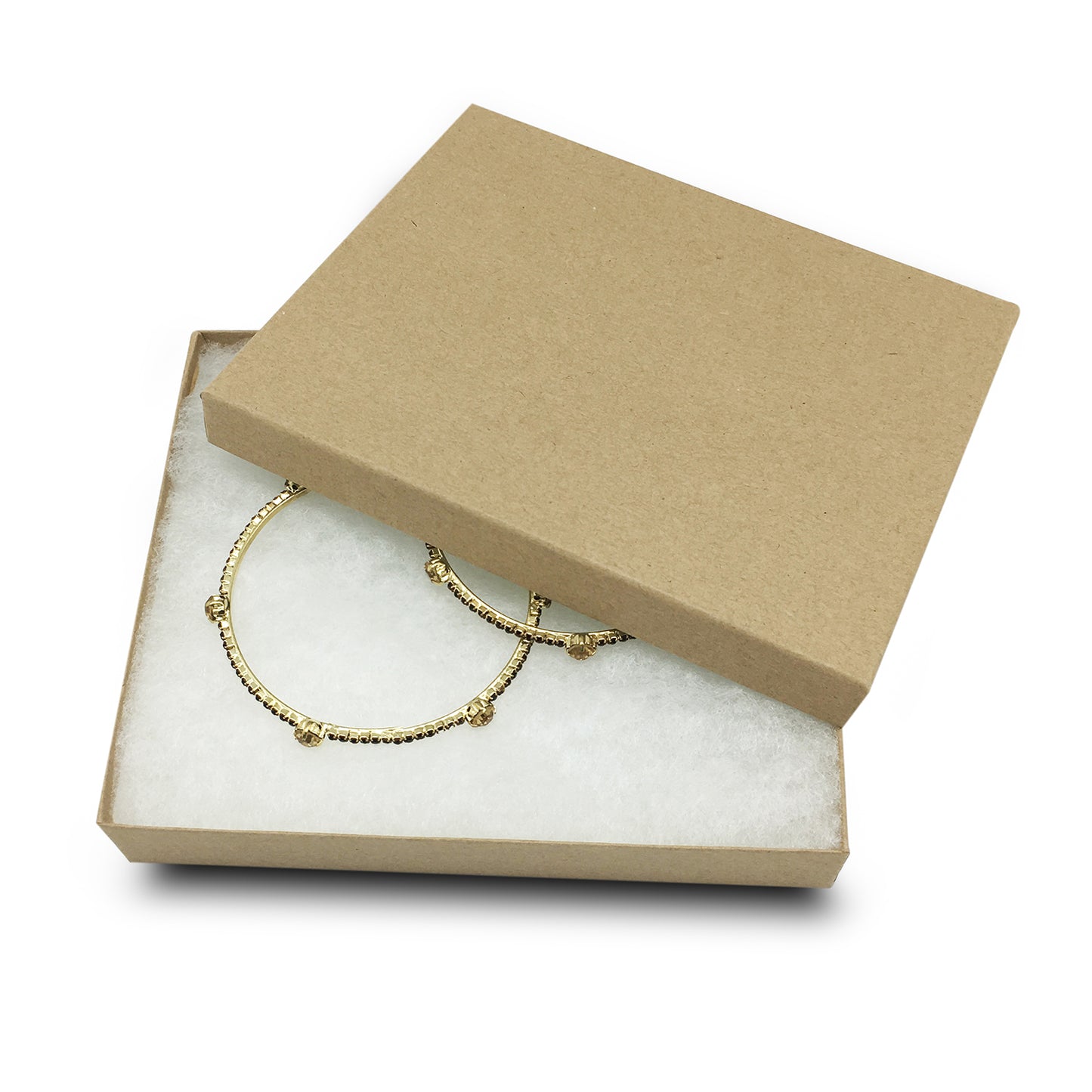 6 1/8" x 5 1/8" Kraft Paper Cotton Filled Box