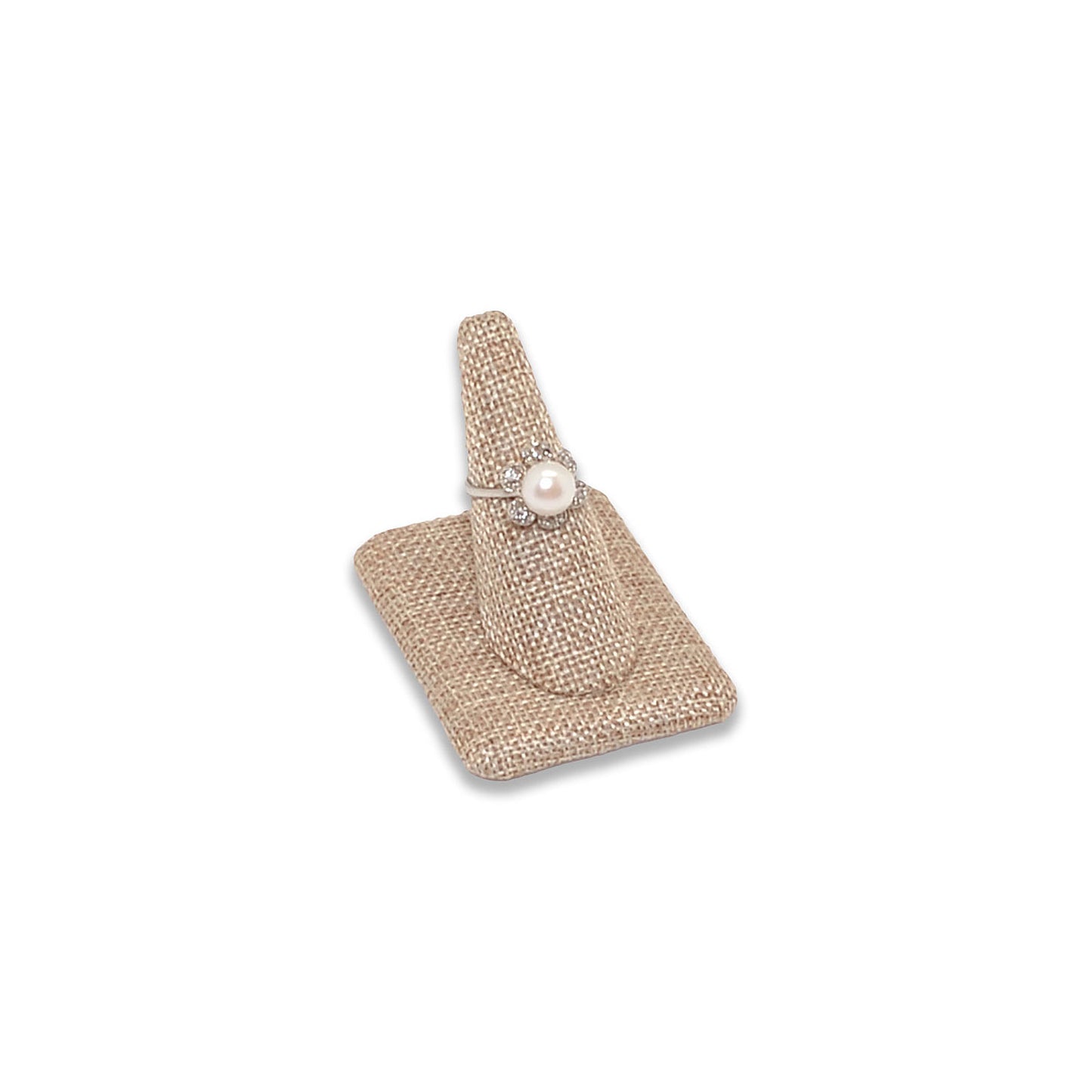 Linen Burlap Single Ring Finger Display