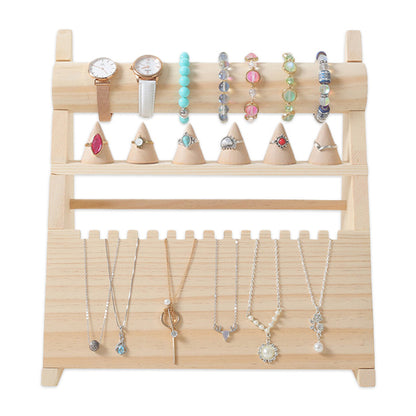 Natural Wood Combination Jewelry Display