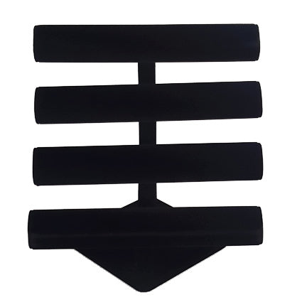 12"WX12"H Black Velvet Four Level Oval T-Bar Display