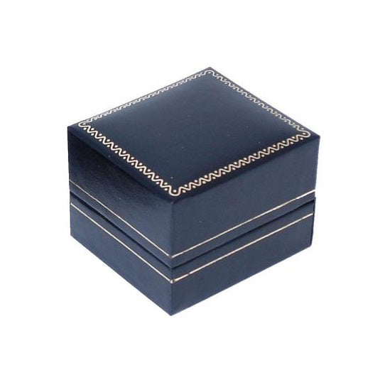Single Door Deluxe Black Leather Earring Box