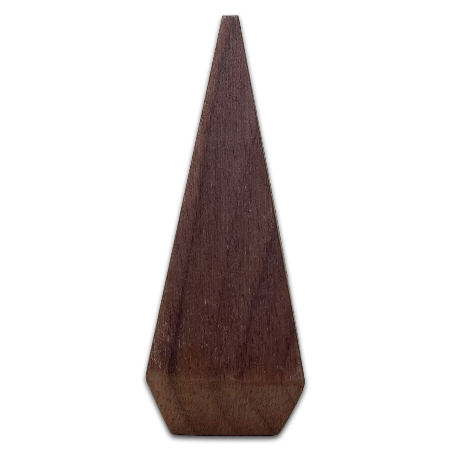 Single Finger Wood Pyramid Ring Stand Display