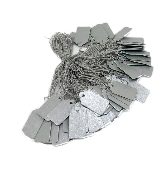 1/2"WX1"L Silver Paper String Tags