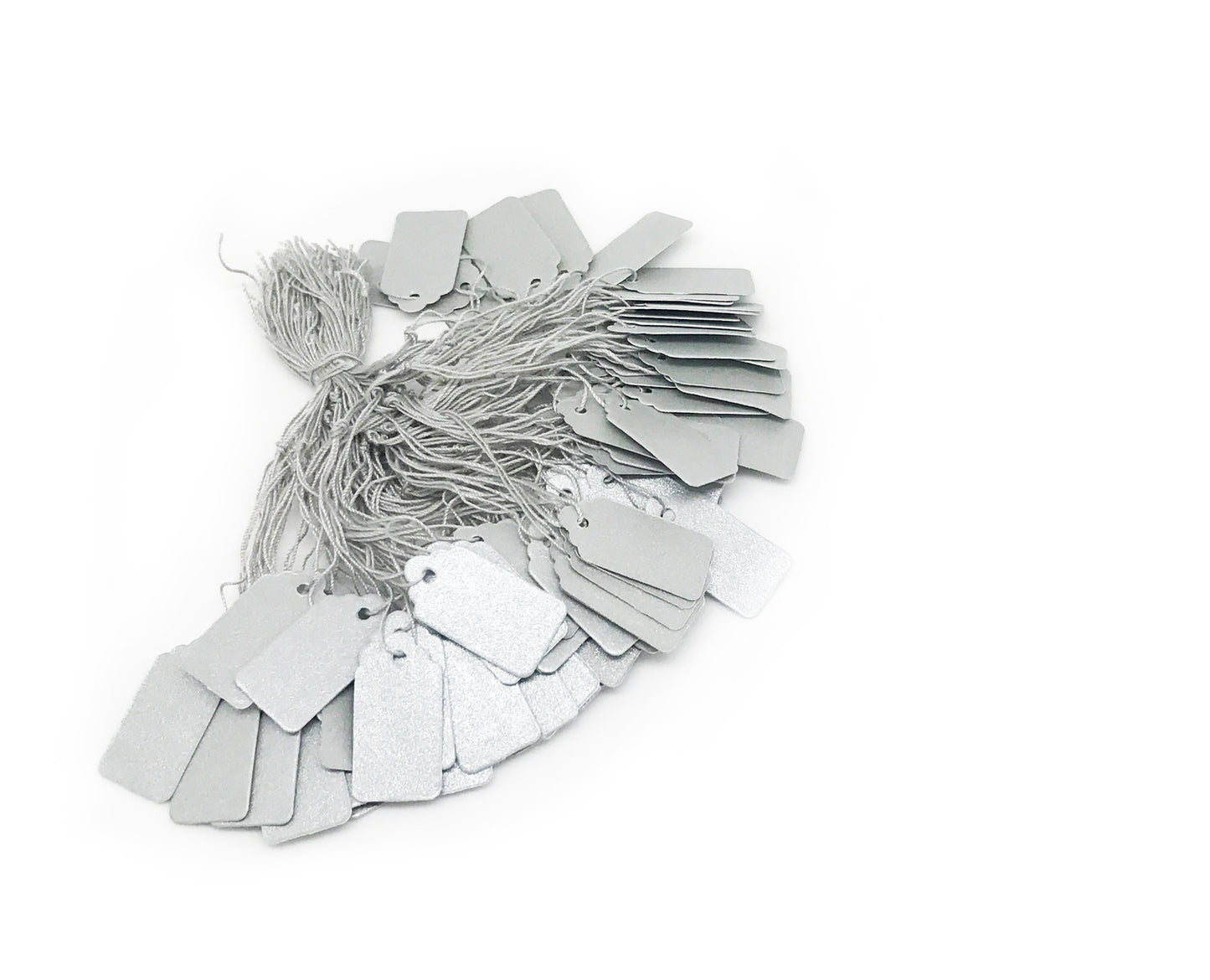 1/2"WX1"L Silver Paper String Tags
