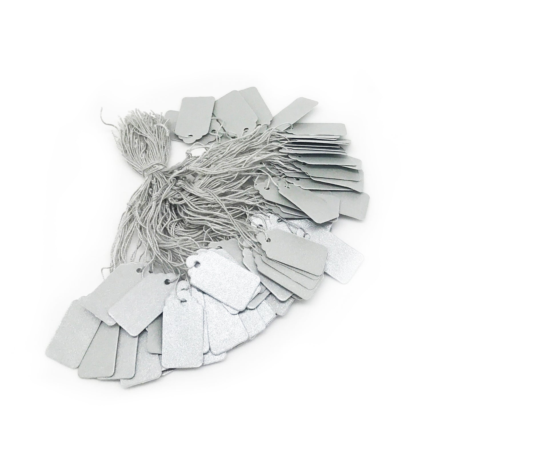 1/2"WX1"L Silver Paper String Tags