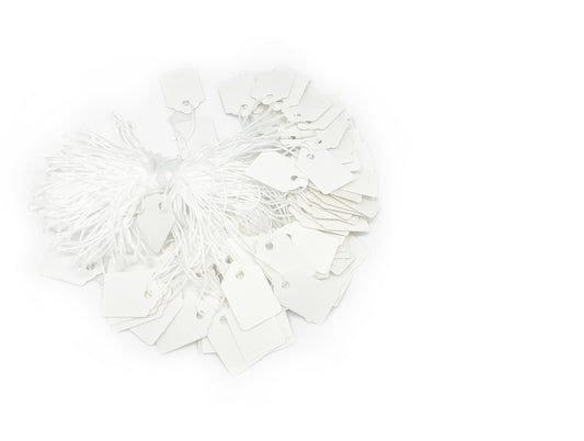 5/8"WX15/16"L White Paper String Tags