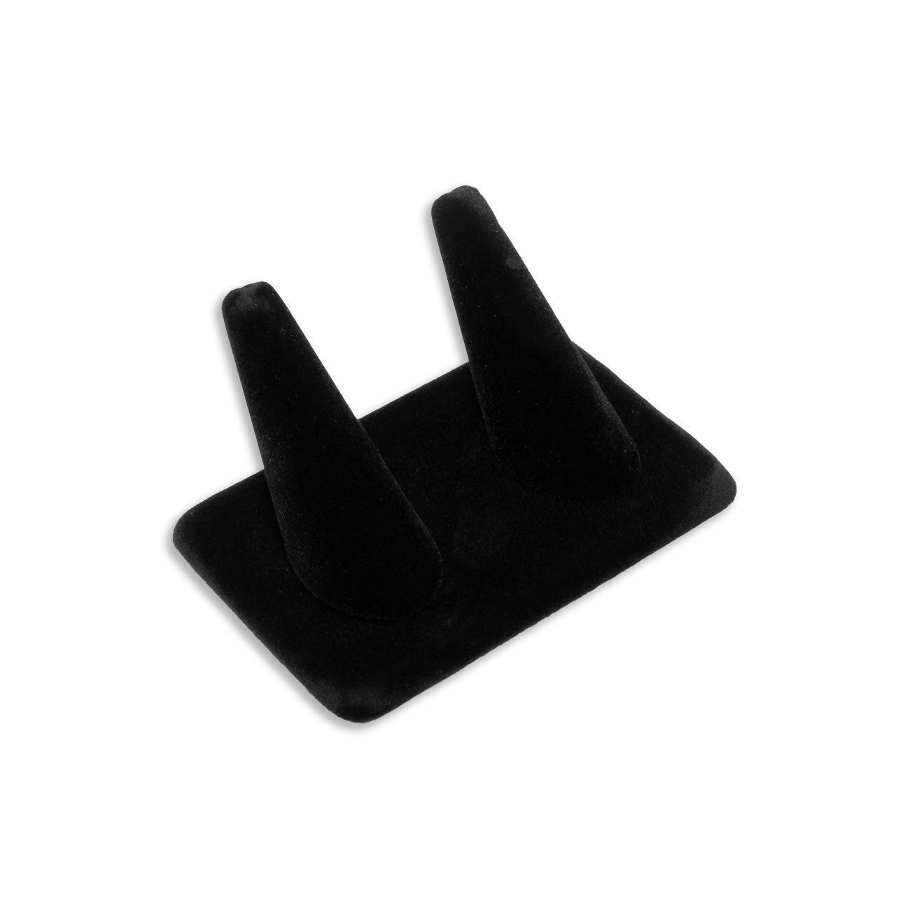 Two Ring Black Velvet Finger Display