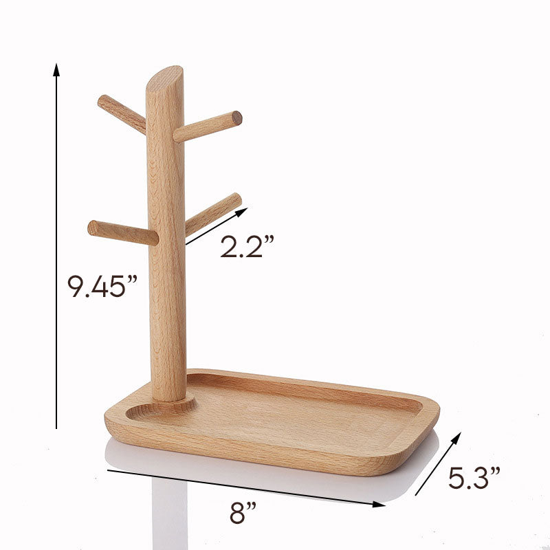 Wood Ring Holder Jewelry Display Organizer Tray
