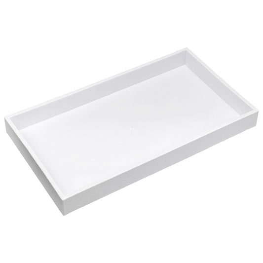 1 1/2" High Standard Size White Stackable Plastic Utility Tray