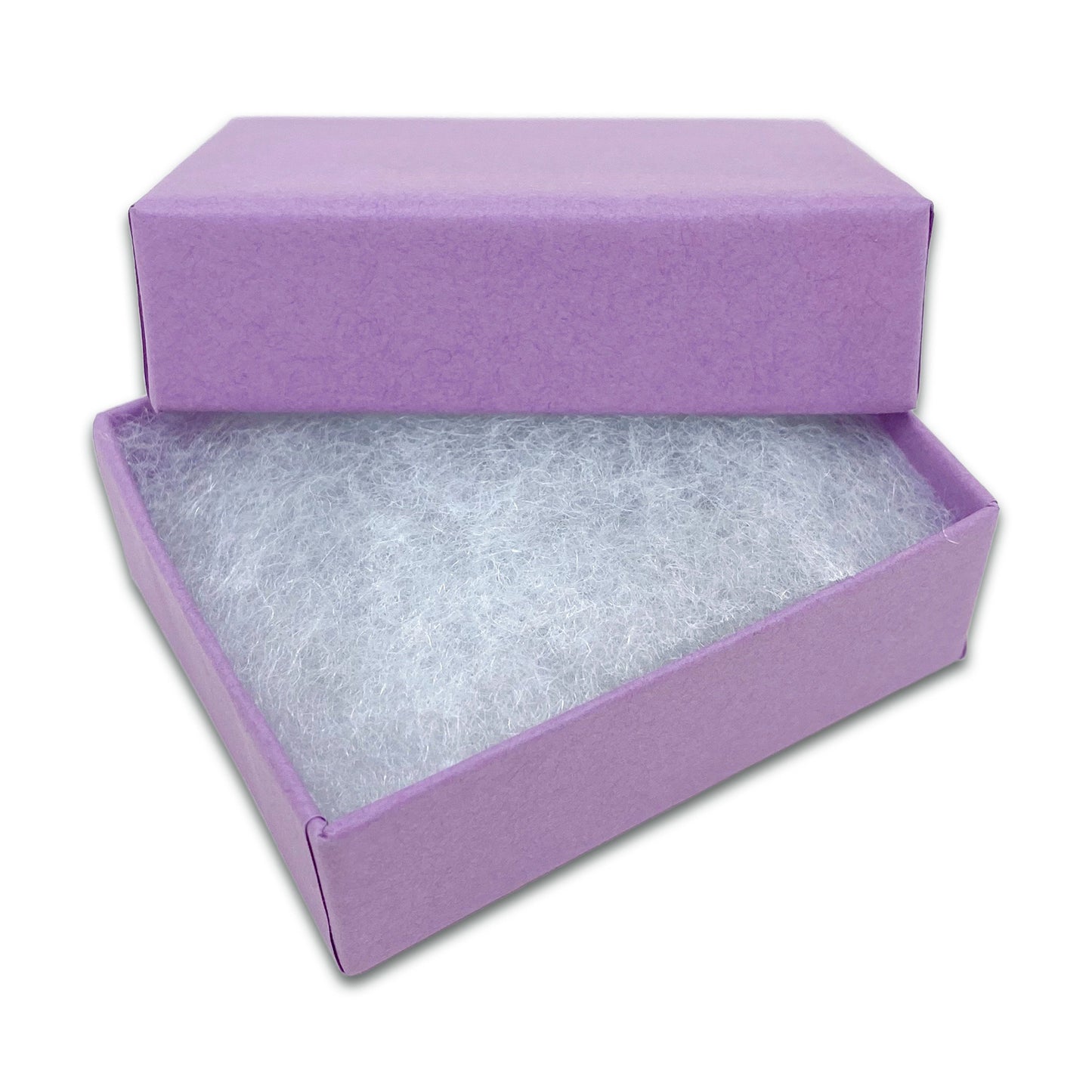 1 15/16" x 1 1/4" x 11/16" Matte Purple Cotton Filled Paper Box