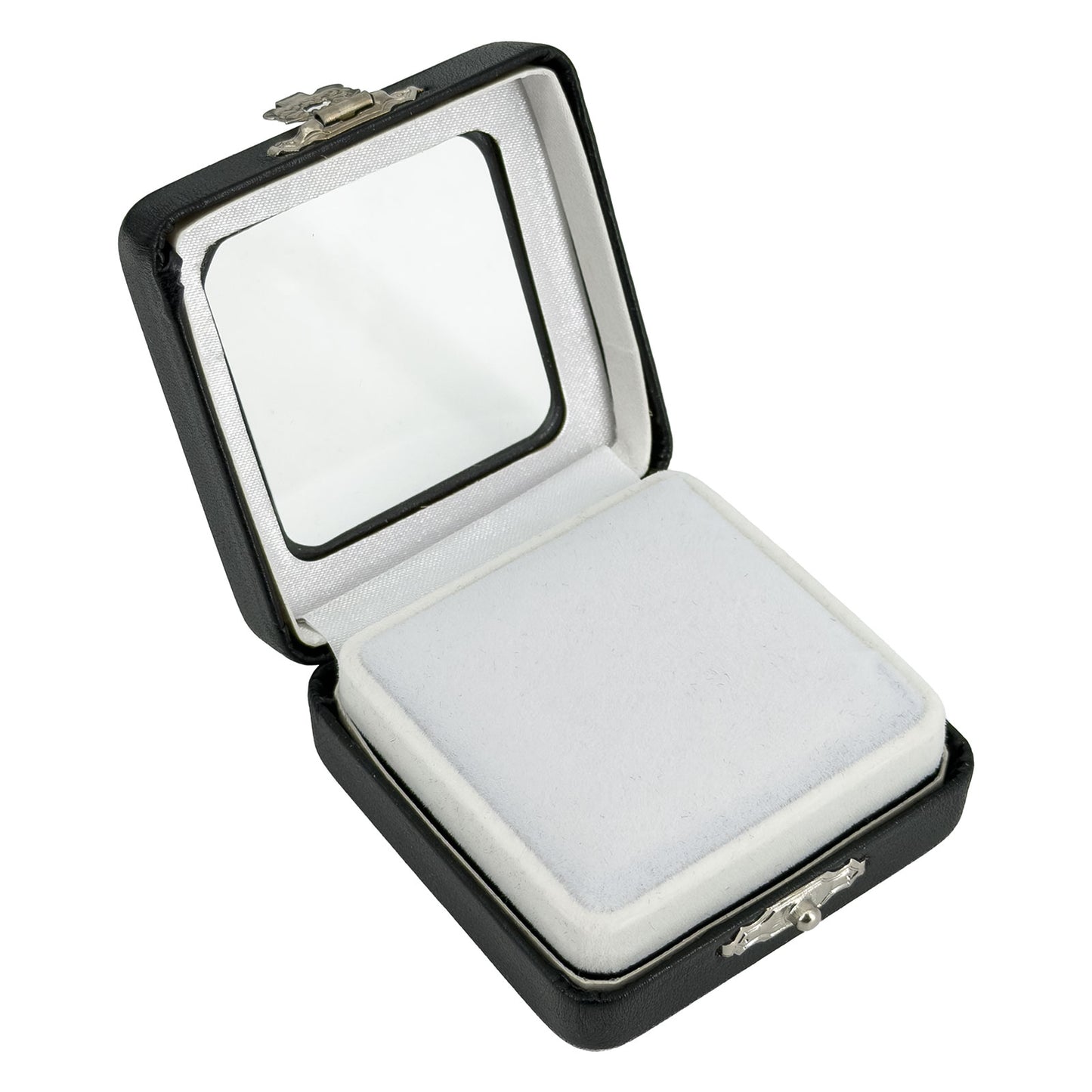 1 3/4" x 1 3/4" Black Leatherette Gemstone Box