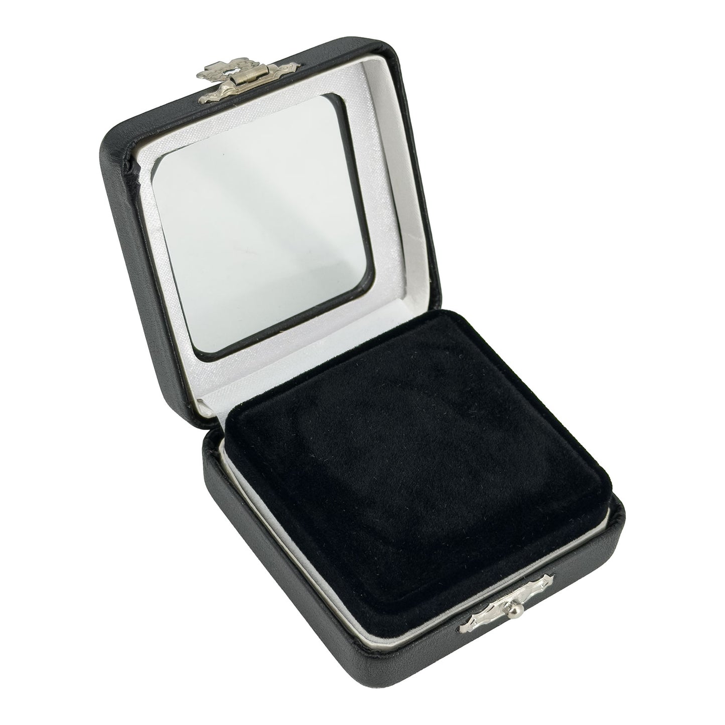 1 3/4" x 1 3/4" Black Leatherette Gemstone Box