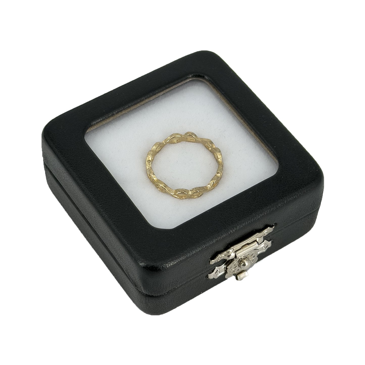 1 3/4" x 1 3/4" Black Leatherette Gemstone Box