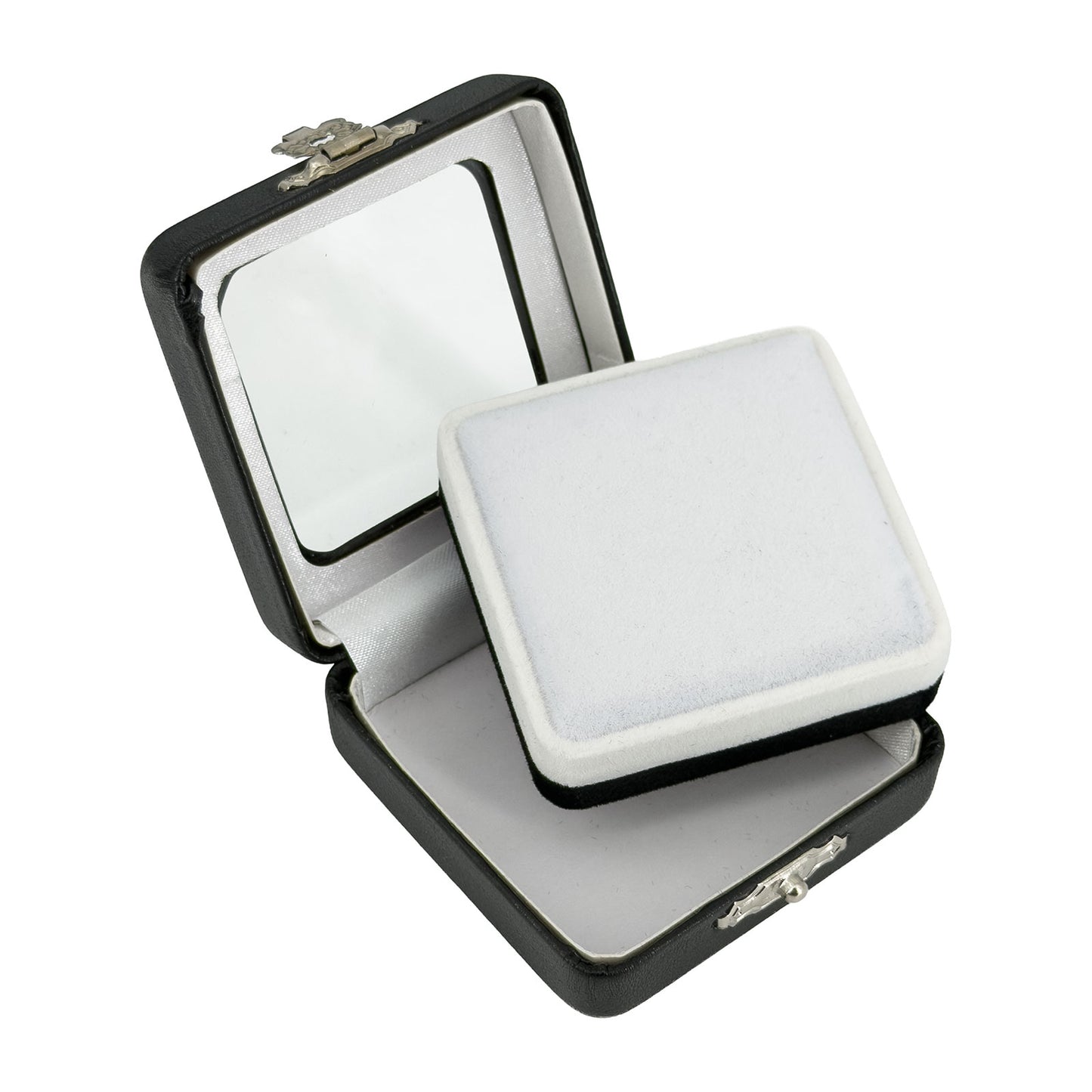 1 3/4" x 1 3/4" Black Leatherette Gemstone Box