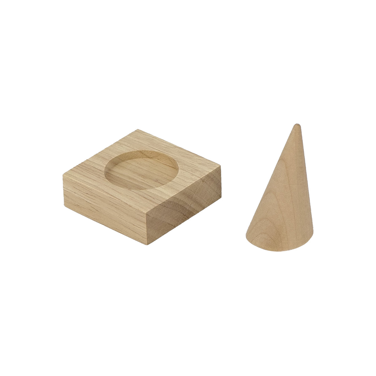 1 7/8" x 2 1/2" Natural Wood Single Finger Ring Display