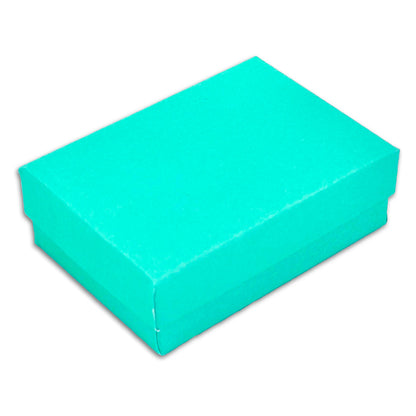 1 7/8" x 1 1/4" x 5/8" Teal Green Cotton Filled Paper Box