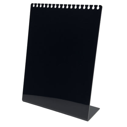 10 1/4" x 7 7/8" Black Acrylic Necklace Display Stand with 17 Notches