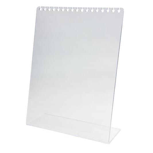 10 1/4" x 7 7/8" Clear Acrylic Necklace Display Stand with 17 Notches