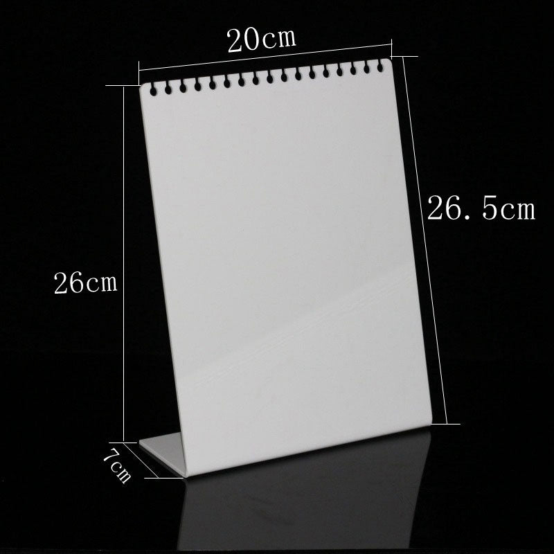 10 1/4" x 7 7/8" White Acrylic Necklace Display Stand with 17 Notches