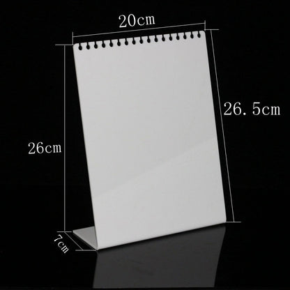 10 1/4" x 7 7/8" White Acrylic Necklace Display Stand with 17 Notches