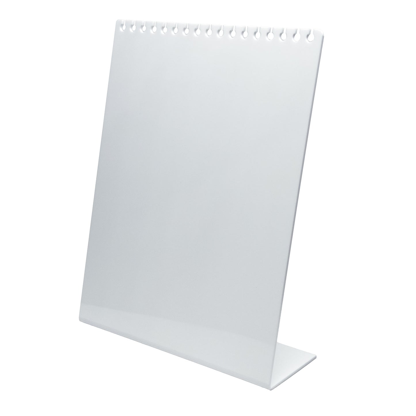 10 1/4" x 7 7/8" White Acrylic Necklace Display Stand with 17 Notches